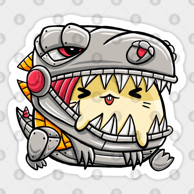 Cute Hamster Dinosaur Costume Sticker by MEDZ